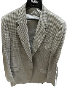 CANALI Milano Beige Plaid Check Wool Cotton Jacket - EU 52 / US 42 R - Picture 1 of 5