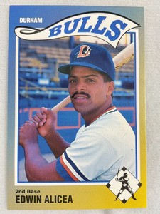 1990 Durham Bulls Sportsprint Minor League Baseball Card#13-Edwin Alicea