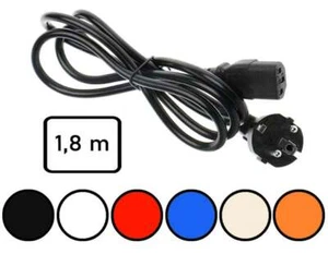 Netzanschlusskabel an C13 Kaltgerätebuchse Stromkabel Netzkabel PC, Monitor 1,8m - Bild 1 von 14