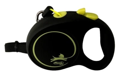 Trela retrátil Flexi FU02C3 Laisse design preto cabo neon extra pequena 3m - Imagem 1 de 2