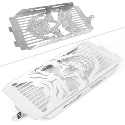 For Honda Shadow VT750 ACE Stainless Steel Skull Radiator Grille Guard Cover UK - Imagem 1 de 4