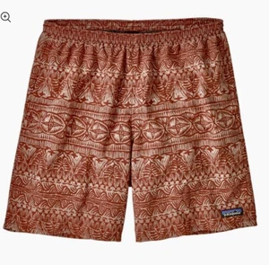 Patagonia Mens Baggies Shorts 7”, In Tradewinds: New Adobe Print, Size Small - Picture 1 of 10