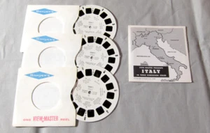 Juego de 3 carretes vintage 1956 Italia View-Master con folleto en inglés 1600A - B-C - Imagen 1 de 1