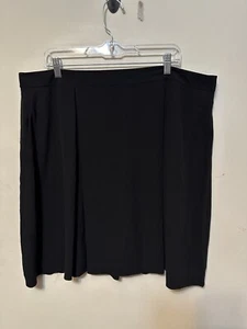 Eileen Fisher neu mit Etikett schwarz knielanger Faltenrock Seide Größe XL klassische Taschen - Bild 1 von 5