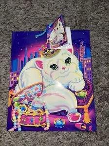 Lisa Frank Vintage Gift Bag Purrscilla Kitty Cat With Handle Card TAGS ATTACHED - Picture 1 of 6