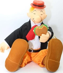 1985 Presents Hamilton Gift Popeye Wimpy 18" Doll w/ Cheeseburger w/ Tag P4060 - Picture 1 of 12