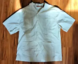 Havanera Men’s Beige Lightweight Embroidered Guayabera Button Down Shirt Large - Picture 1 of 4