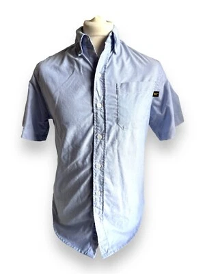CAT Mens Shirt Blue Short Sleeve 15.5 Collar Caterpillar Workwear Men’s - Image 1 of 4
