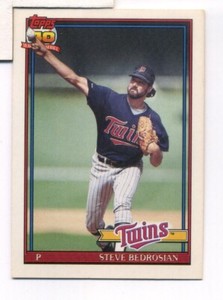 1991 Topps Traded Steve Bedrosian #6T Minnesota Twins