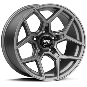 18" RockTrix RT105 18x9 +12mm Offset Gunmetal 5x150 Wheel Rim for Toyota Lexus - Picture 1 of 7
