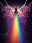 5D Diamond Art Painting By Number Kits Rainbow Dress Angel Girl Round Diamond...