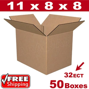 50 - 11x8x8 cajas de cartón caja de envío 32 ECT cartón corrugado - Imagen 1 de 1