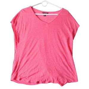 Camiseta para mujer Tommy Bahama de lino manga corta rosa cuello en V talla L - Imagen 1 de 11