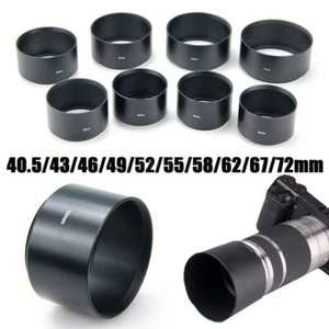 AU SALE Metal Lens Hood for Canon/Nikon 40.5/43/46/49/52/55/58/62/67/72mm - Picture 1 of 9