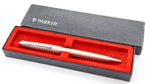 Vintage Parker 45 Penna a Sfera IN Scatola Grigio Cerchietto Realizzato England - Foto 1 di 11