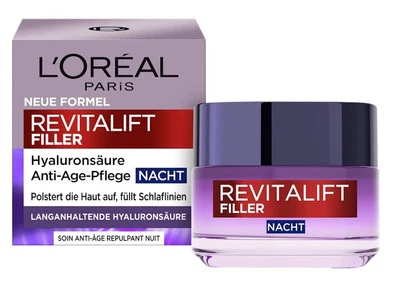 L'ORÉAL 2x50ml L’Oréal Paris Revitalift Filler Intensiv Anti-Age Nachtpflege Neu OVP