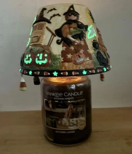 Yankee Candle Halloween Jar Shade by Teresa Kogut (2005) – Glow-in-the-Dark Ghos - Picture 1 of 12