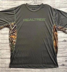 Realtree Camo Short Sleeve Shirt Sz XL Quick Dry Mesh Spellout Logo Hunting Fish - Picture 1 of 14