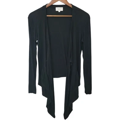 Feel The Piece Terre Jacobs Open Front Drape Cardigan Womens Size XS/S Black  - Image 1 of 4