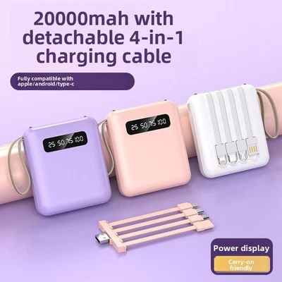 Mini Power Bank 10000mAh Charger Portable External Battery For iPhone Type-C New - Image 1 of 4