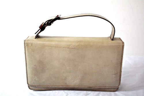 Borsa a tracolla Prada vintage in pelle marrone in vendita mn