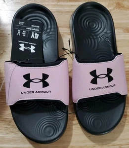 NEW Size 4 Under Armour 3027227-002 Ignite Select Fixed Slides Rose Pink/ Black - Picture 1 of 4