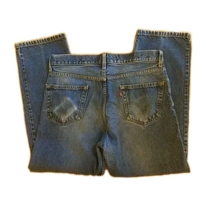 Vtg Levi's 550 36x30 Jeans Medium Wash Mens Distressed Trendy Biker Y2K - Picture 1 of 7