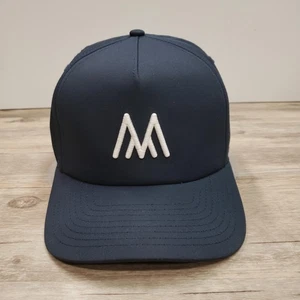 Mizzen+Main Hat Cap Snap Back Mens One Size Navy Blue Embroidered Logo Baseball - Picture 1 of 8