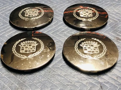 1995-02 Cadillac DeVille Sevilha El Dorado conjunto de 4 tampas centrais cromadas 3544650 ✅ - Imagem 1 de 4