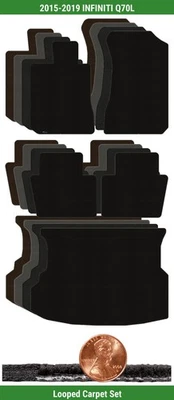 Juego de alfombrillas clásicas personalizadas para Infiniti Q70L 2015-2019 (5 piezas) #T51 Foto 1 de 4