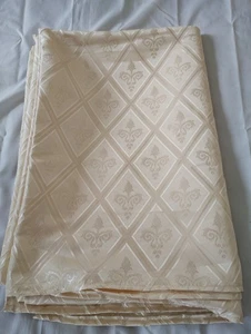 Light Gold Cream Damask Fabric Size 79" x 105" Unused - Picture 1 of 6