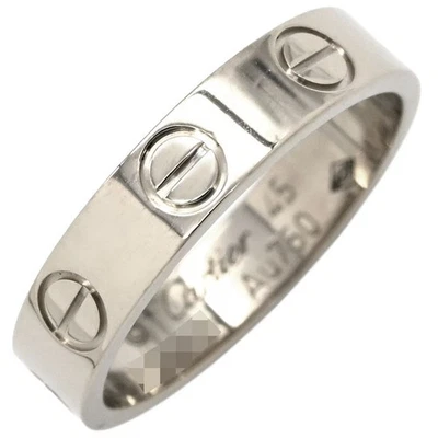 Cartier кольцо любовь кольцо маленькая модель белое золото #45 Au750 18K мизинец размер 5 - Изображение 1 из 4