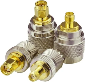 4 Stück SMA UHF FR Koaxial Stecker Kit SMA auf PL259 SO239 UHF Crimp Koax Adapter - Bild 1 von 7