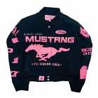Vintage  Ford Mustang Cropped Embroidered Denim Jacket - Small