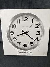 NEW Howard Miller Brushed Aluminum Clock Quartz 15-3/4” (40 cm) D.2” Home Office