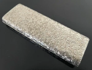 Sterlingsilber 950 Zigarettenetui handgeätzt 1940er Jahre 6""x2,5"" Mono 138g selten - Bild 1 von 7