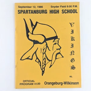 1986 Spartanburg High School Football Program vs. Orangeburg-Wilkinson, Vikings - Picture 1 of 9
