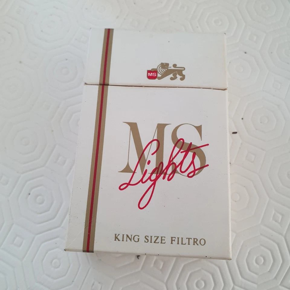 PACCHETTO SIGARETTE VINTAGE VUOTO OLD CIGARETTES PACKET EMPTY-  MS LIGHT - Immagine 1 di 1