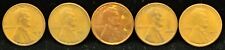 Lot of (5) Lincoln Wheat Cents (1919-1928) #EB12914