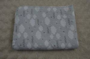 Carter's Dream Cloud Baby Blanket Flannel Receiving Star Gray White - Picture 1 of 8