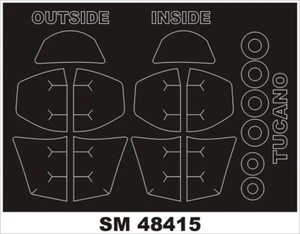 Montex SM48415 Embraer EMB-314 Tucano 1/48 mask - Picture 1 of 1