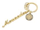Mercedes-Benz Classic Lettering Keychain or Key Ring Gold-plated