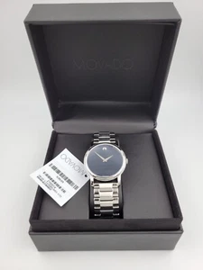 Movado Classic Museum Men’s Black Dial Swiss Quartz Watch - 2100014 ($895 MSRP) - Picture 1 of 3