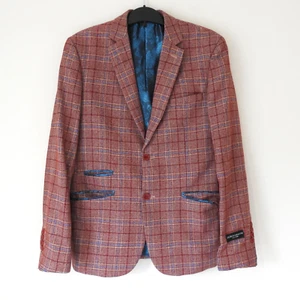 Giorgio Santini Collezioni 3 Piece Suit Size 44 34W 36L Racing Wedding - Imagen 1 de 24