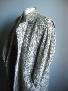 CAPPOTTO TRENCH LANA RETRÒ 12 anni 80 90 tweed Y2K puro nuovo 100% C&A LEGGI DETTAGLIO - Foto 1 di 24