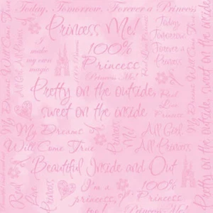 Sandylion 12x12 Scrapbook Paper Disney Princess Castle Phrases Foil - Picture 1 of 1