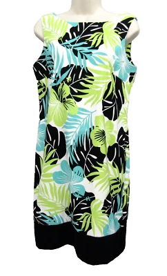 Vestido para mujer AGB talla 8 azul verde sin mangas funda informal forrado floral Foto 1 de 4