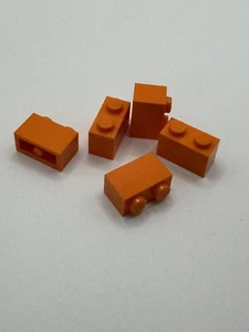 LEGO Parts - Orange Brick 1 x 2 - No 3004 - QTY 5 - Picture 1 of 3