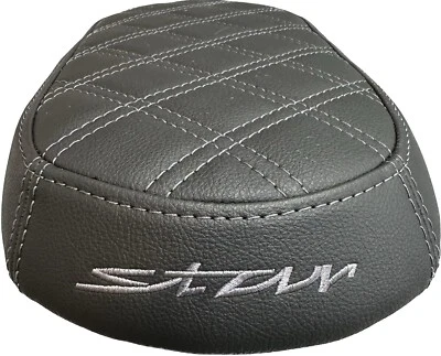 Sitzbank Simson Star Kunstleder Karo SR4-2 Schwarz/Grau Stickerei - Bild 1 von 3