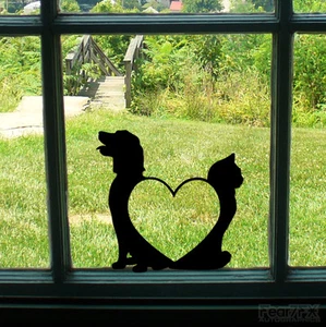 Katze Hund Liebe Frieden Aufkleber Abziehbild Auto Van Wohndeko Fenster Haustier Tierklinik Tier - Bild 1 von 3